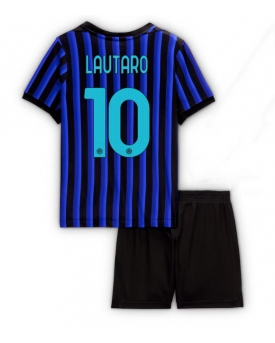 Billige Fotballdrakt Inter Milan Lautaro Martinez #10 Replika Hjemmedraktsett Barn 2025-26 Kortermet (med bukser)